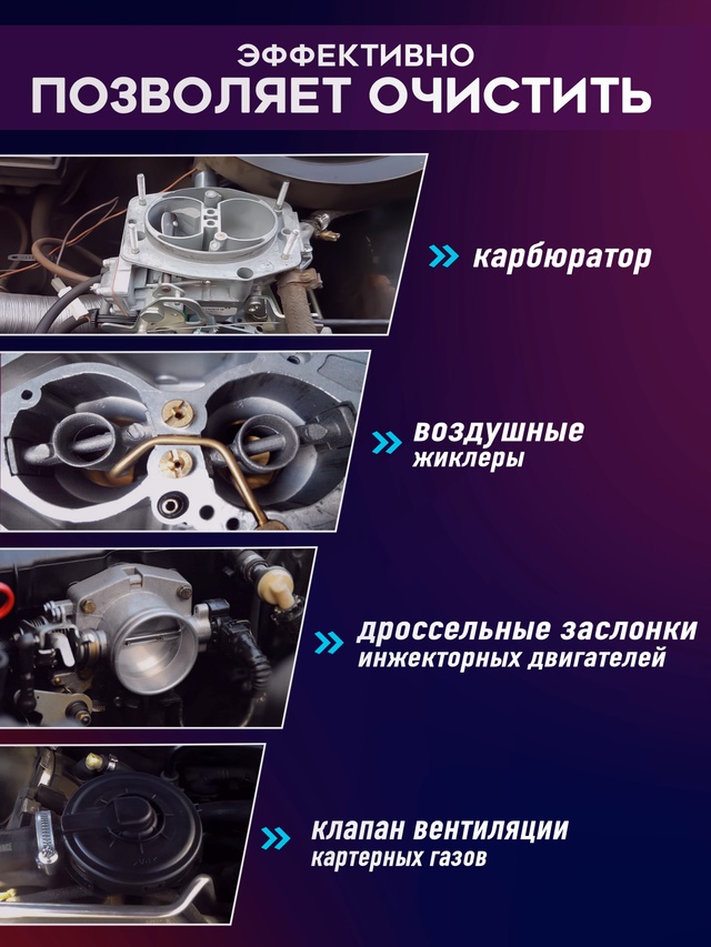 Очиститель карбюратора чистит